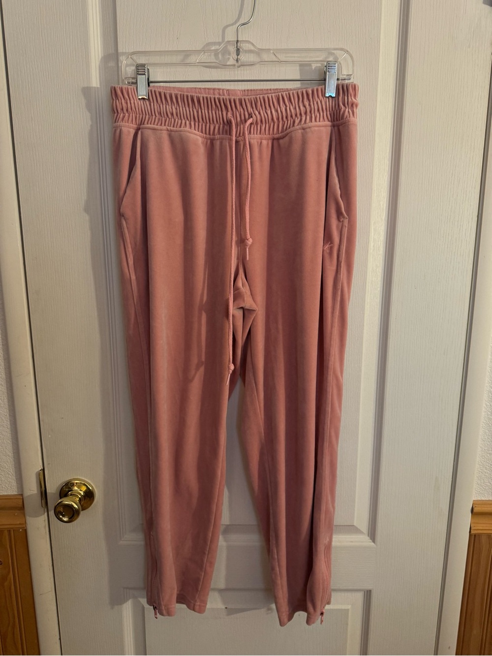 PINK Victoria's Secret Rose Pink Velour Jogger Pants